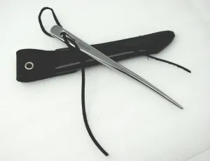 🐋 Myerchin Knives Professional ⛵ Quality Solid Stainless Steel Marlin Spike A009 & Leather Sheath & Leather Lanyard Strap