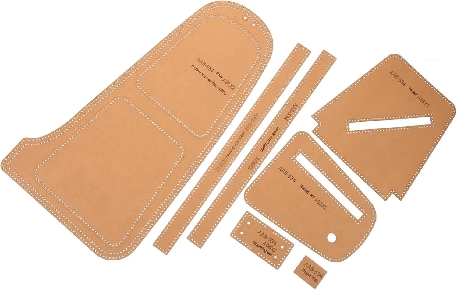 1 Set Chest Bag Templates DIY Crafting Stencils for Men Crossbody Bag Patterns Accurate Designs for Leatherworking Projects Essential Accessories for Creative Goods
