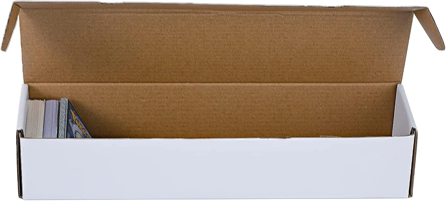 12 Pack Card Storage Box Each 800 or 400 Count Card Collector Organizer Holders Box for Trading and Gaming, Football, Baseball, Sport, Game(8.7 x 2.7 x 3.6 Inch,White)