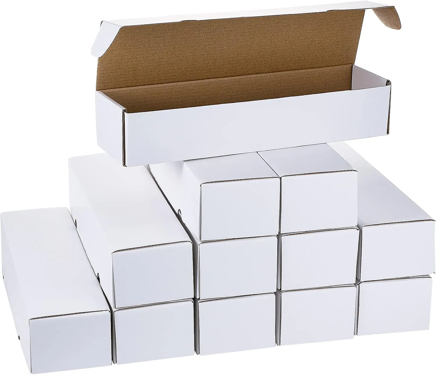 12 Pack Card Storage Box Each 800 or 400 Count Card Collector Organizer Holders Box for Trading and Gaming, Football, Baseball, Sport, Game(8.7 x 2.7 x 3.6 Inch,White)