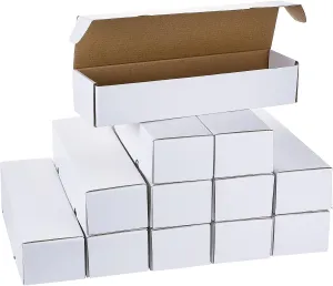 12 Pack Card Storage Box Each 800 or 400 Count Card Collector Organizer Holders Box for Trading and Gaming, Football, Baseball, Sport, Game(8.7 x 2.7 x 3.6 Inch,White)