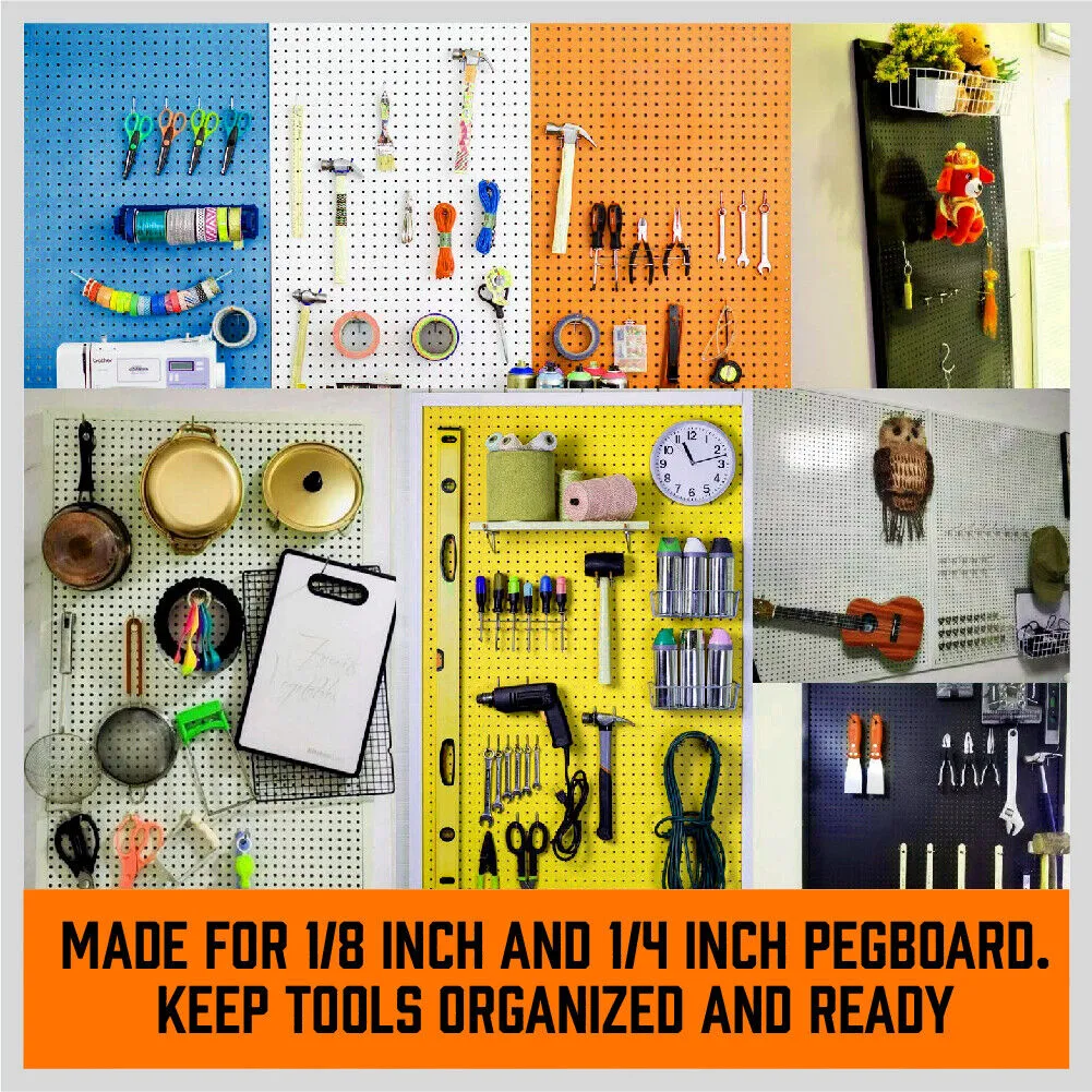 142Pc Pegboard Hooks and Organizer Set - Versatile Storage for Home and Workshop