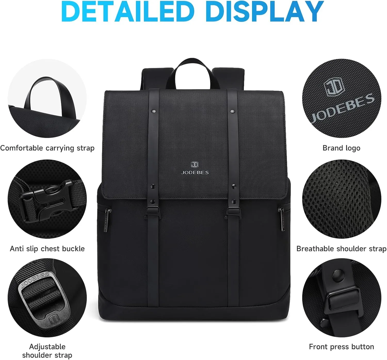 18L Travel Laptop Backpack,Business Anti Theft Slim Sturdy Laptops Backpack,Water Resistant College School Computer Bag Gift for Men & Women Fits 15.6 Inch Notebook(Black)