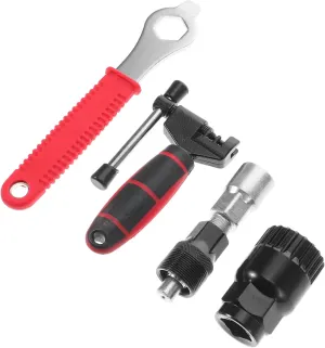 1Set Multi Function Bike Repair Tool Kit Crank Removal Tools Portable Crank Puller Versatile Bicycle Wrench Includes Chain Link Removal Tool for All Bicycle Models