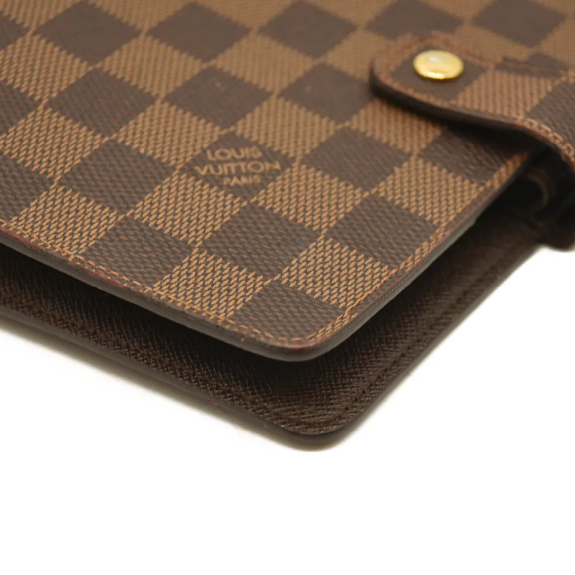 2012 Louis Vuitton  Damier Ebene Medium Ring Agenda Cover SP4182