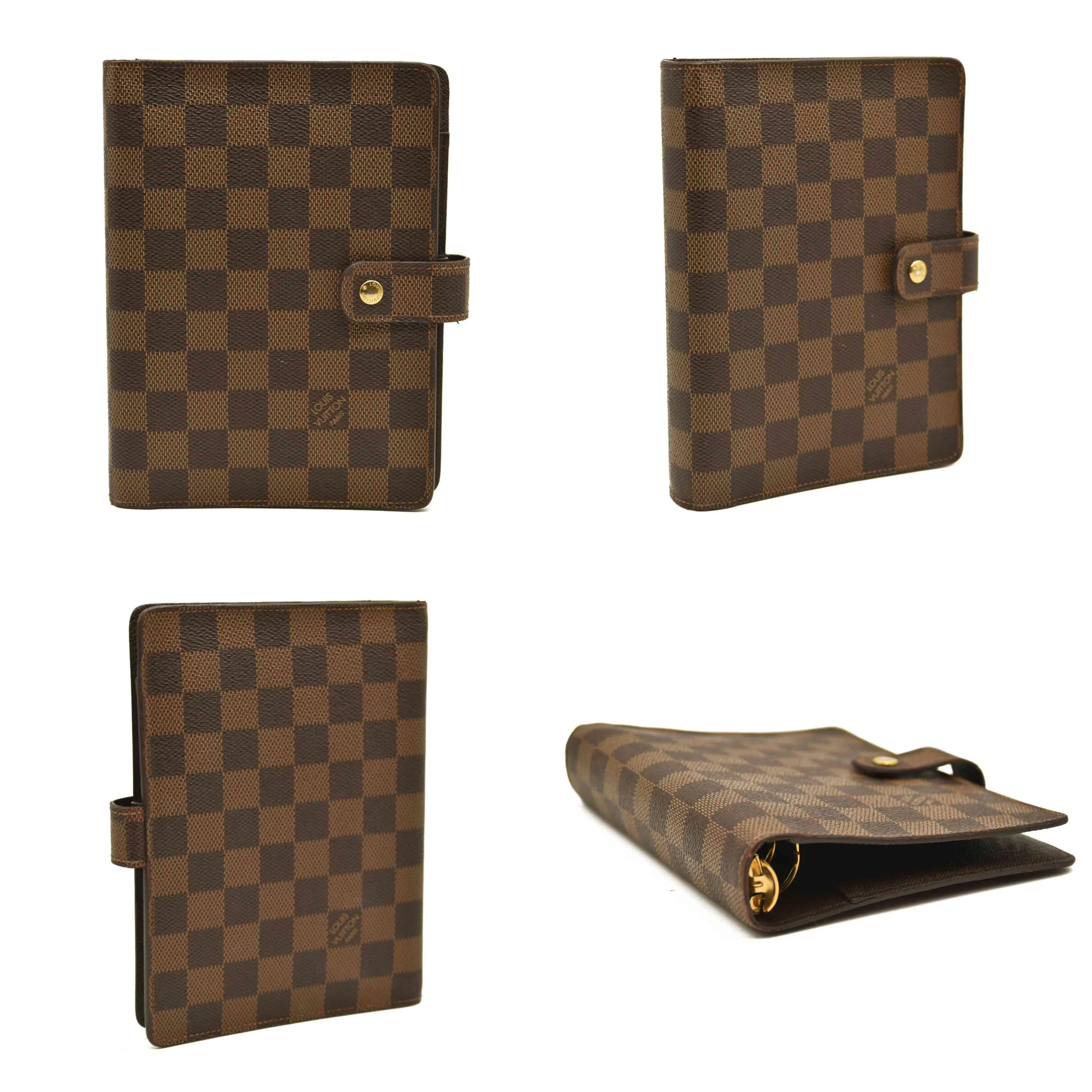 2012 Louis Vuitton  Damier Ebene Medium Ring Agenda Cover SP4182