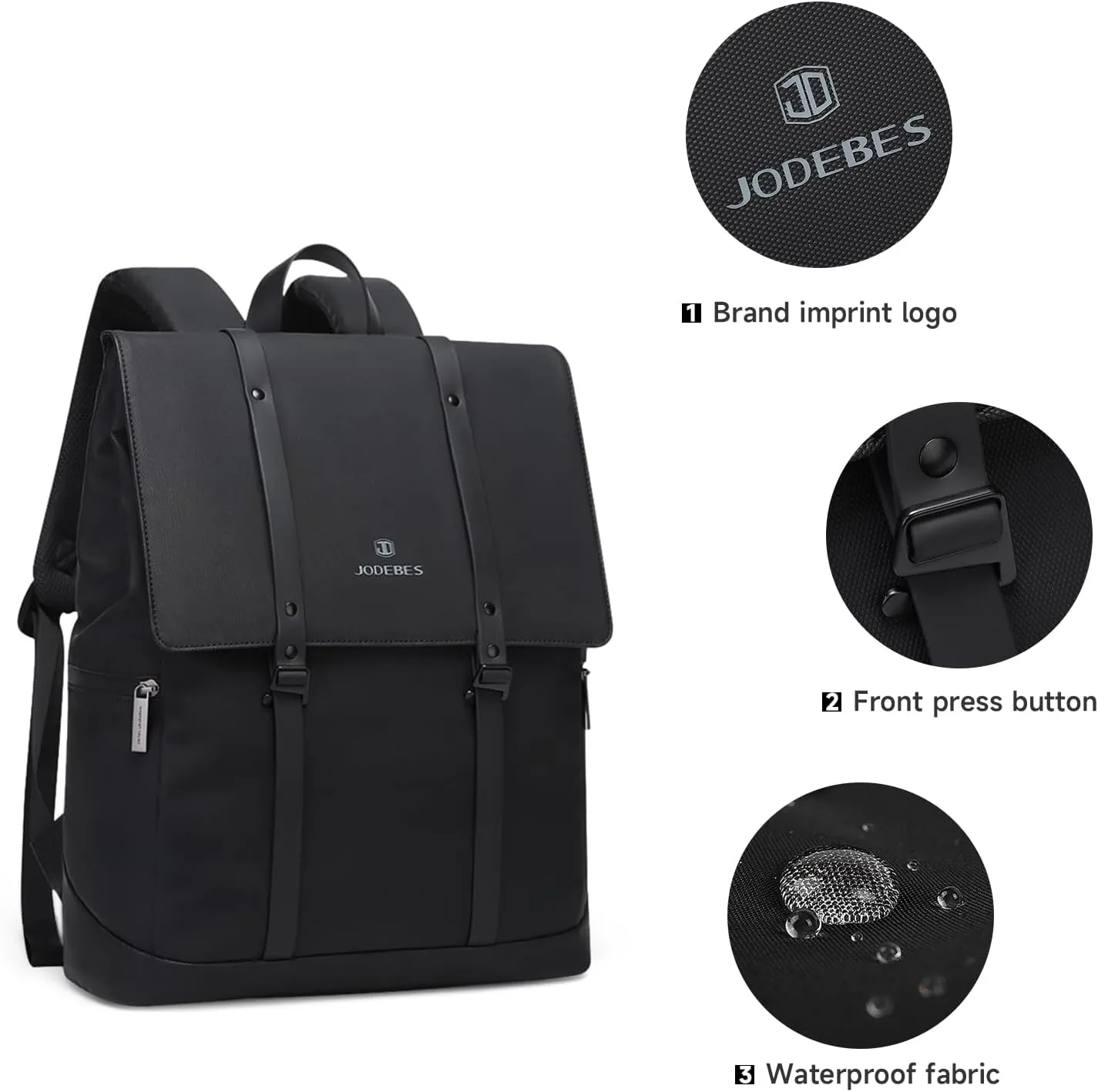 22L Laptop Backpack for School & Travel - Slim Water-Resistant Business Bag with Extra File Folder,Fits 17.3" Notebook - Durable Gift for Men & Women College Students (Black)