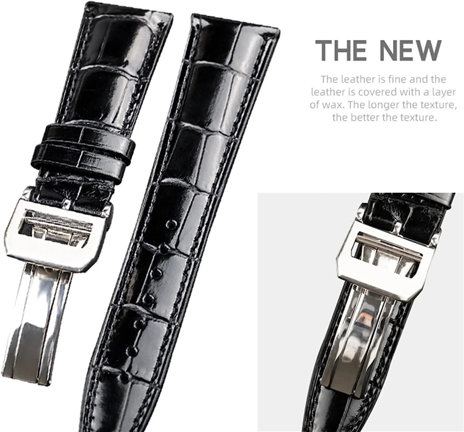 22mm Genuine Leather Watch Band For IWC Portugues Pilot Crocodile Grain Bracelet Strap Accessory
