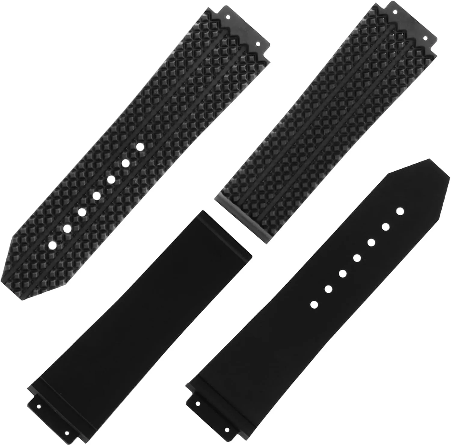 25mm Rubber Leather Watch Band for Hublot Big Bang Replacement Watch Strap Waterproof Silicone Wristbands for Men and Women