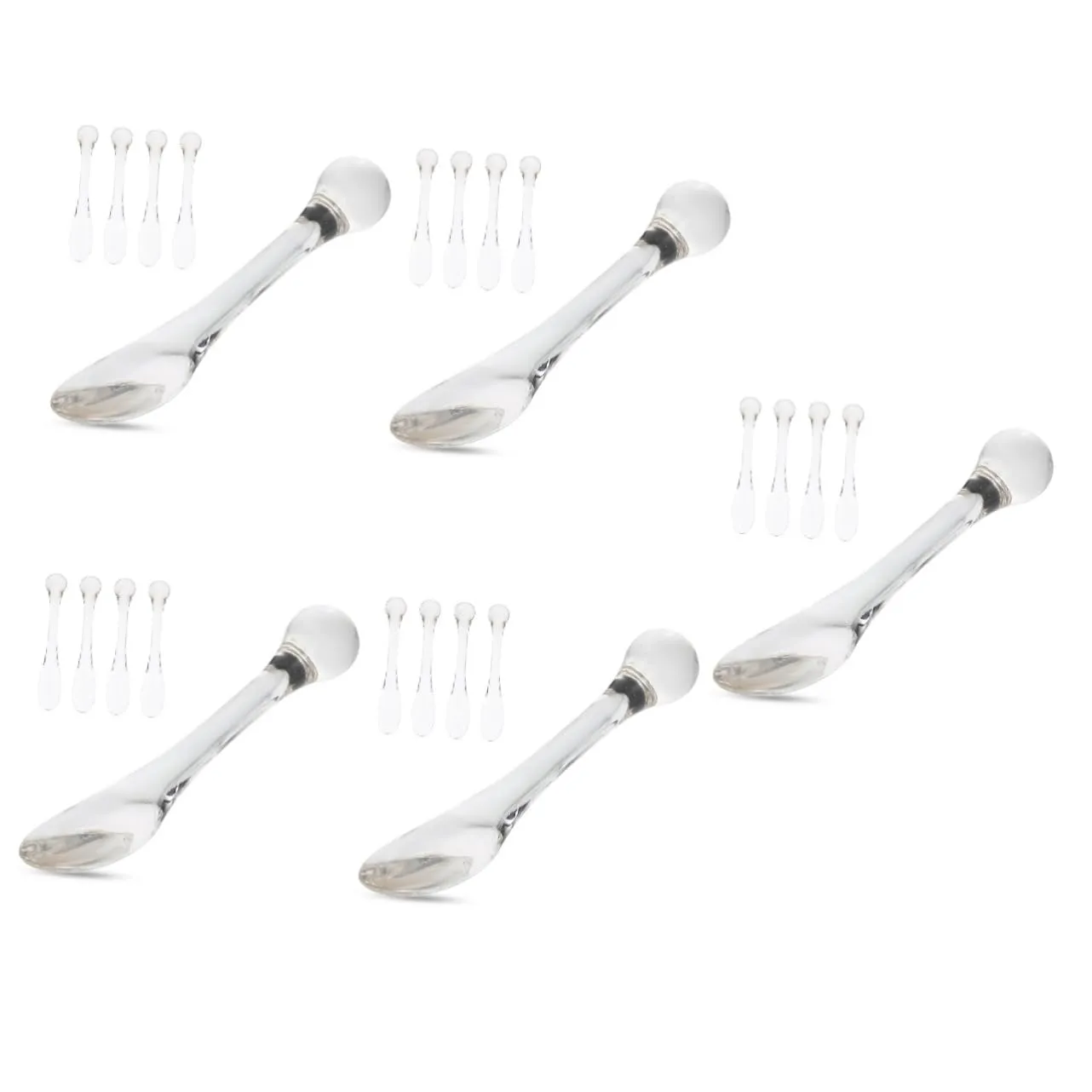 25pcs Compact Eye Cream Spoons Applicator for Daily Use Convenient Massage Tool for Eye Care Promotes Absorption Portable for Travel and Home Use
