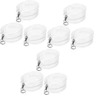 2sets 3pcs Doll Storage Bag Transparent Display Case for Figures Water Resistant Doll Container with Keychain for Collectibles for Travel and Display 3pcs*2
