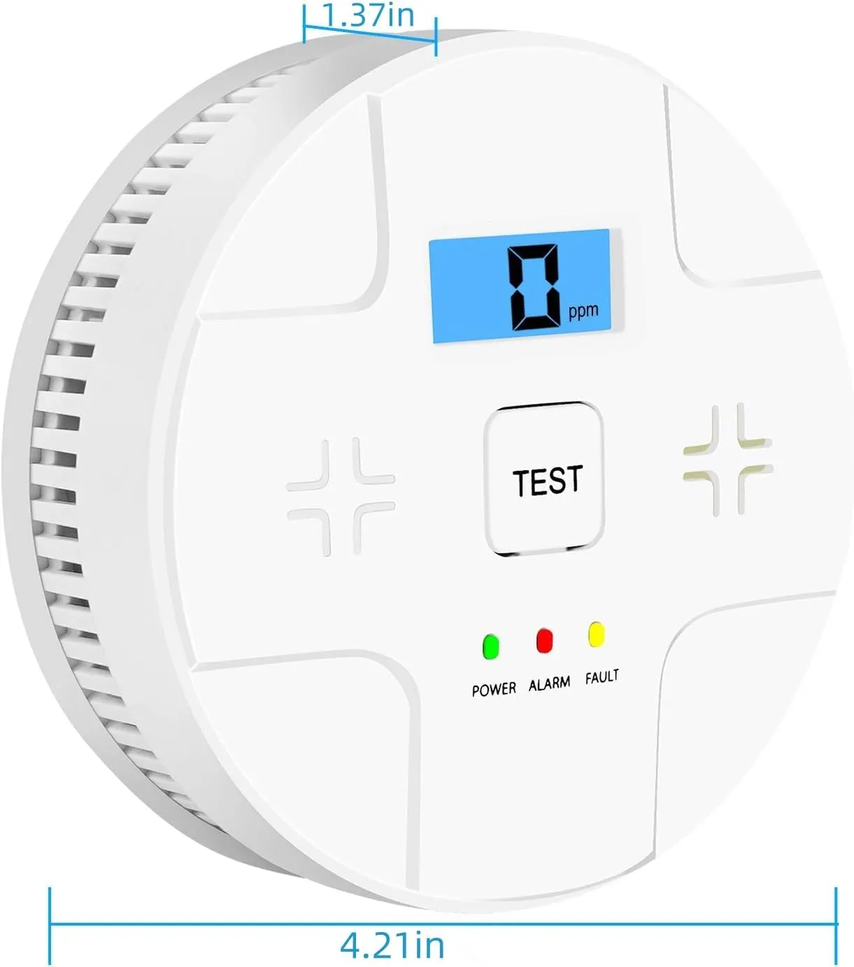 3 Pack Combination Smoke Carbon Monoxide Alarm Detector Battery Operated, Portable Smoke and Co Alarm for Home Bedroom Travel，Easy to Install