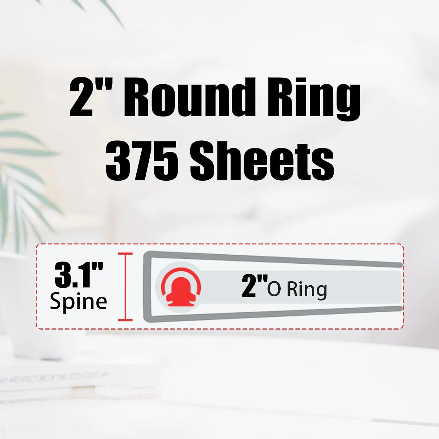 3 Ring Binder 2 Inch Heavy Duty, 8.5" x 11" Binder with Divider, Clip Binder for Academic Organizer, Wedding Planner, Budget Tracking, Client File (Brown Impression)
