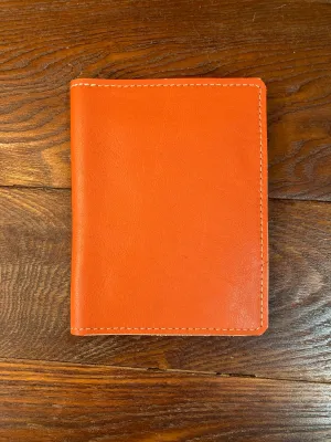 3" x 5" Orange Leather Notebook