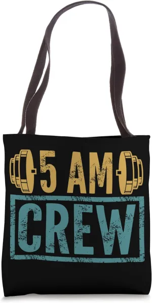 5 am Morning Workout Productivity Health Motivation Saying Tote Bag