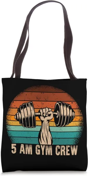 5 am Morning Workout Productivity Health Motivation Saying Tote Bag