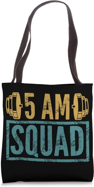 5 am Morning Workout Productivity Health Motivation Saying Tote Bag
