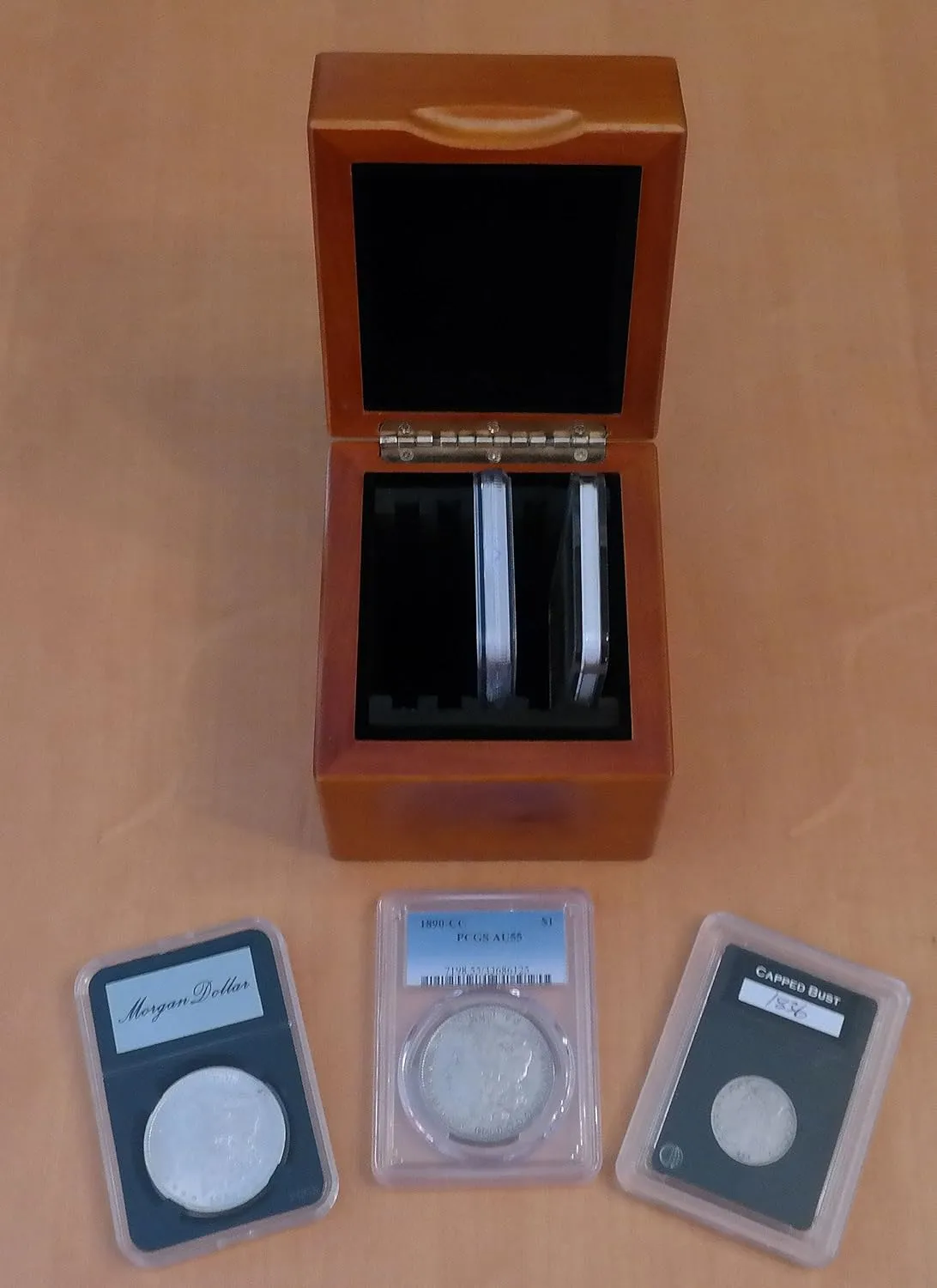 5 Certified Coin Wood Storage / Display Box PCGS / NGC / Premier / Little Bear