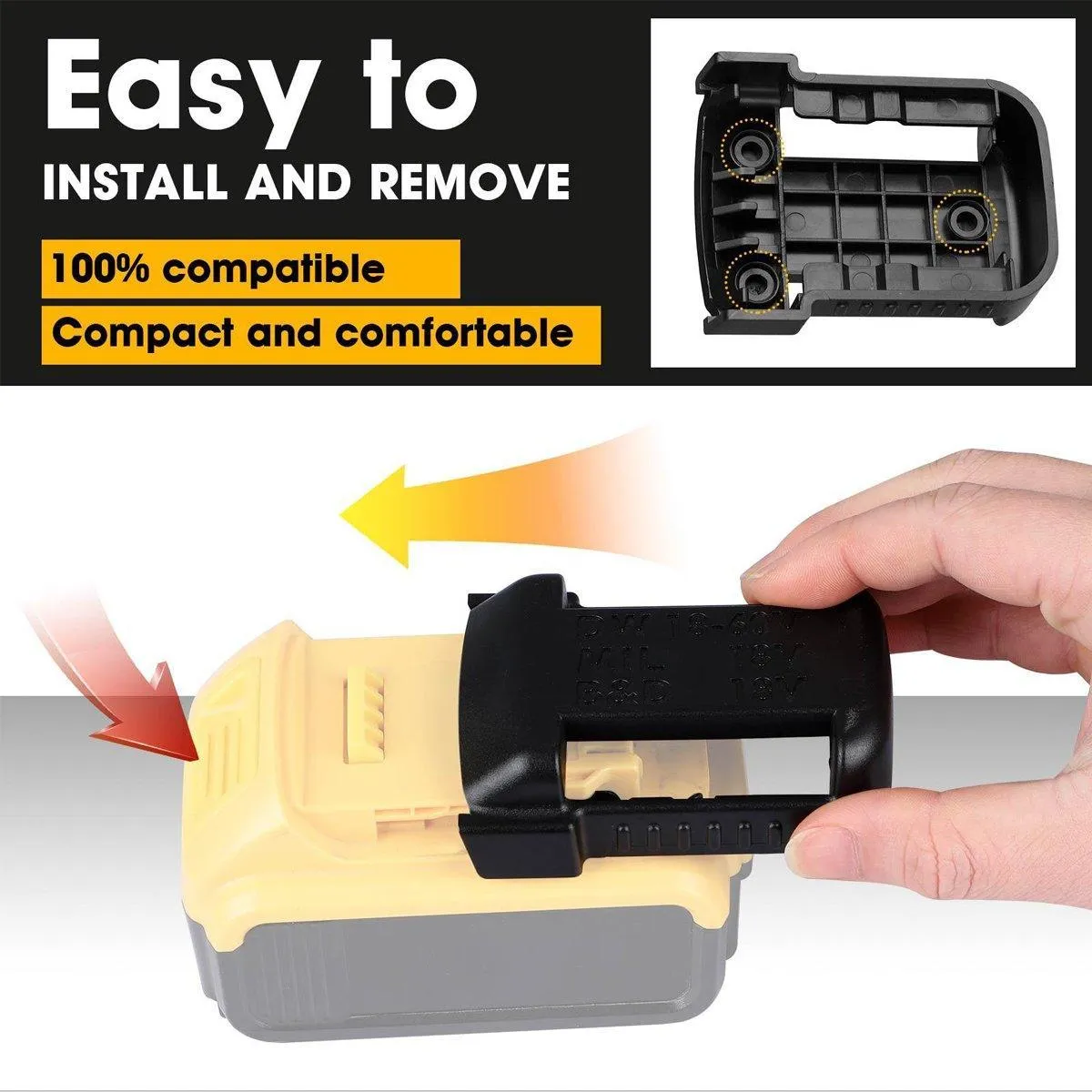 5pcs Battery Protective Cover with Belt Clip Plastic Wrap for Secure Storage