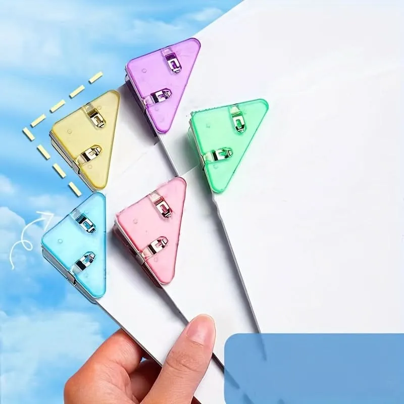 5pcs Triangle Clip Book Corner Document Holders