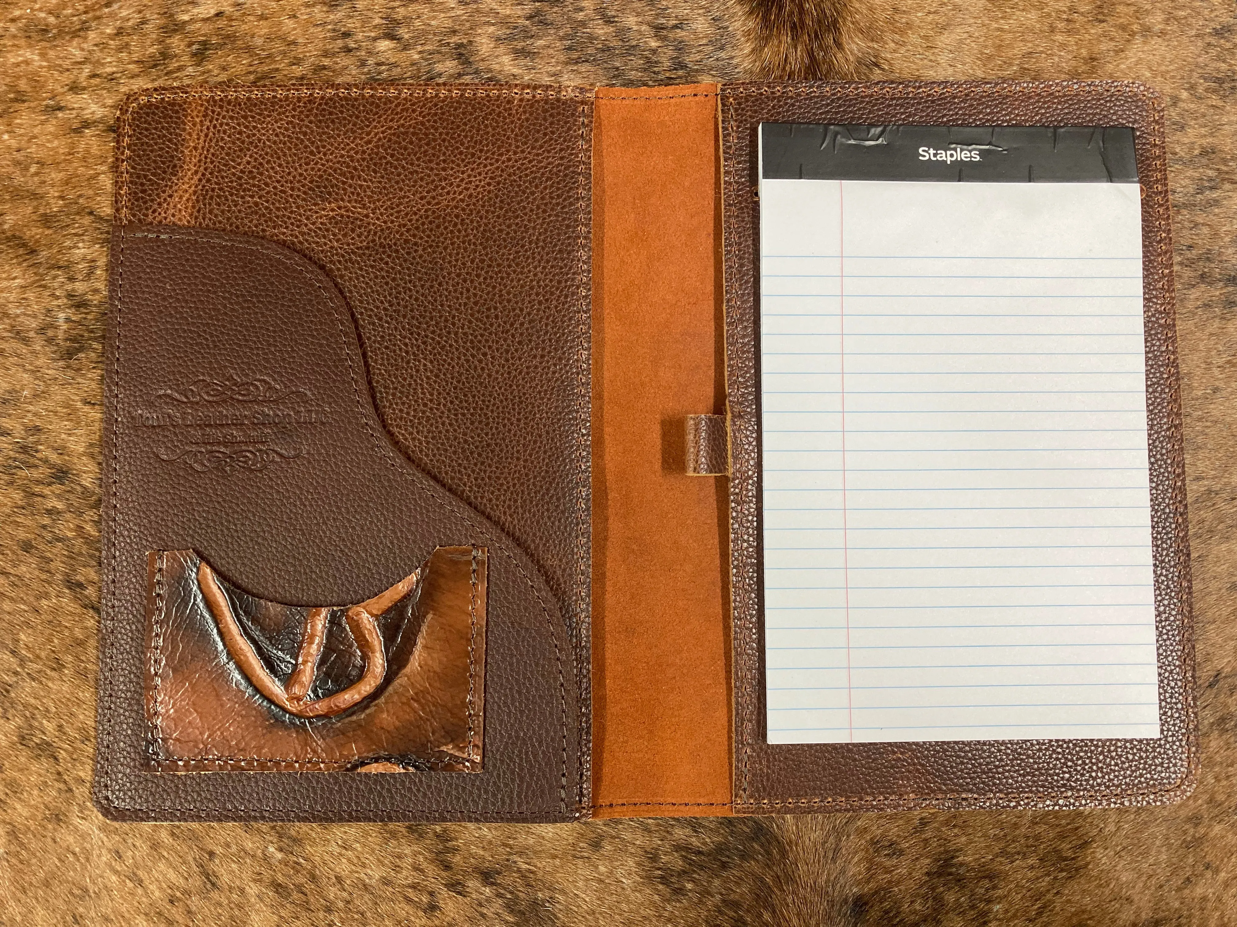 5" x 7" Brand Embossed Leather Notebook