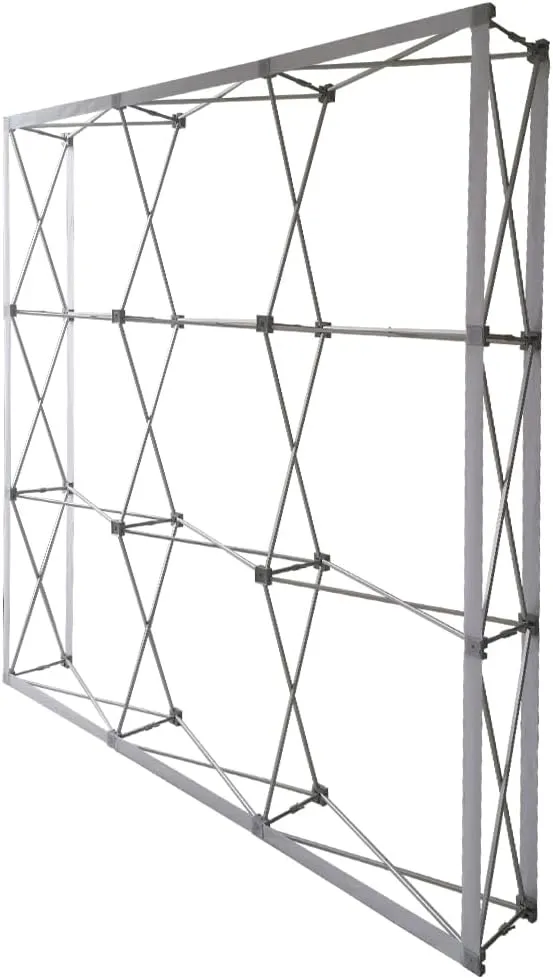 7.5 x 7.5 FT Portable Aluminum Tension Fabric Pop up Display Stand Backdrop Booth Frame Collapsible Trade Show Booth Frame Stand for Wedding,Exhibition,Events,Trade Show with Carrying Bag (Stand Only)