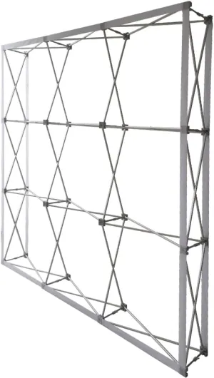 7.5 x 7.5 FT Portable Aluminum Tension Fabric Pop up Display Stand Backdrop Booth Frame Collapsible Trade Show Booth Frame Stand for Wedding,Exhibition,Events,Trade Show with Carrying Bag (Stand Only)