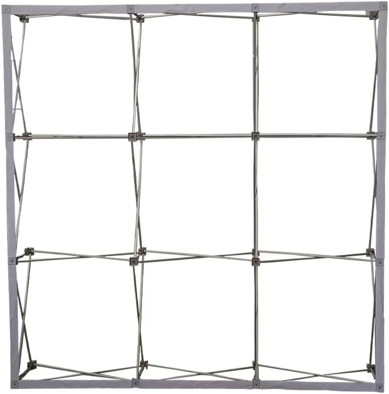 7.5 x 7.5 FT Portable Aluminum Tension Fabric Pop up Display Stand Backdrop Booth Frame Collapsible Trade Show Booth Frame Stand for Wedding,Exhibition,Events,Trade Show with Carrying Bag (Stand Only)