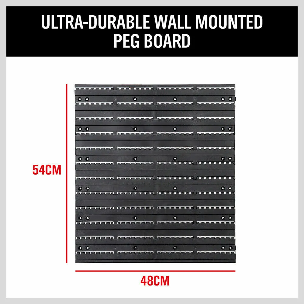 86Pc Wall Mounted Parts Storage Bins and Tool Holder Rack - Ideal Workshop and Garage Organizer