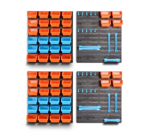 86Pc Wall Mounted Parts Storage Bins and Tool Holder Rack - Ideal Workshop and Garage Organizer