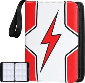 9-Pocket Trading Card Binder – Holds 900 Cards with 50 Removable Sleeves, Waterproof Card Holder Album for Standard Size Cards, Portable Collector Storage & Display Case