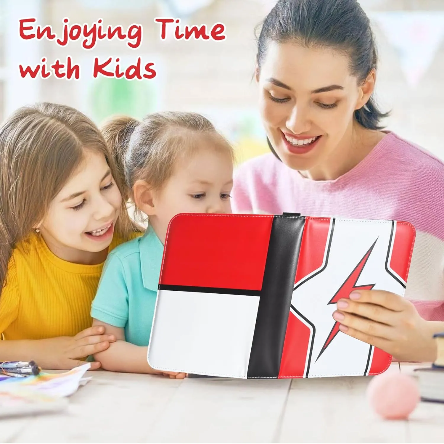 9-Pocket Trading Card Binder – Holds 900 Cards with 50 Removable Sleeves, Waterproof Card Holder Album for Standard Size Cards, Portable Collector Storage & Display Case