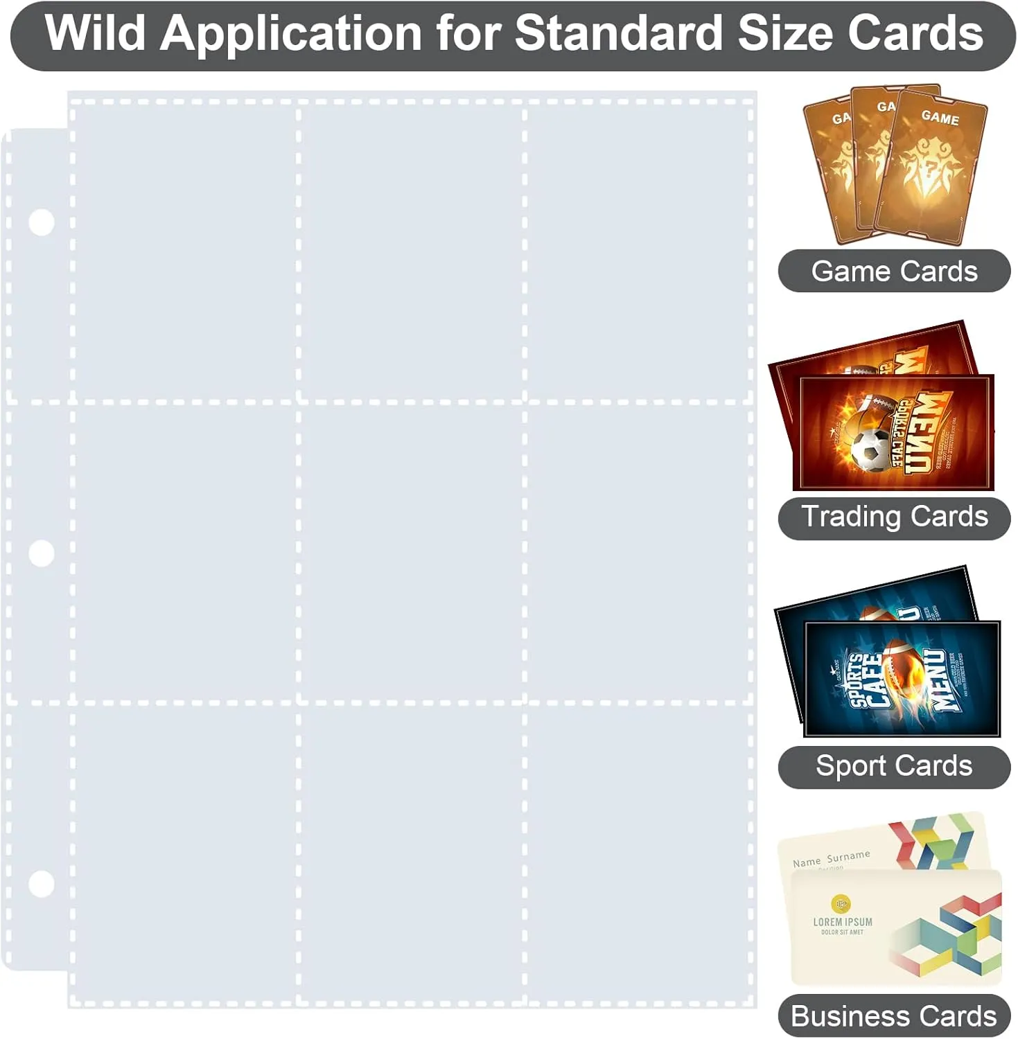 900 Pockets Trading Card Binder, PU Cover Zipper Card Collection Album, Sturdy Card Folder Holder for MTG, TCG, Game Cards, Sports Cards