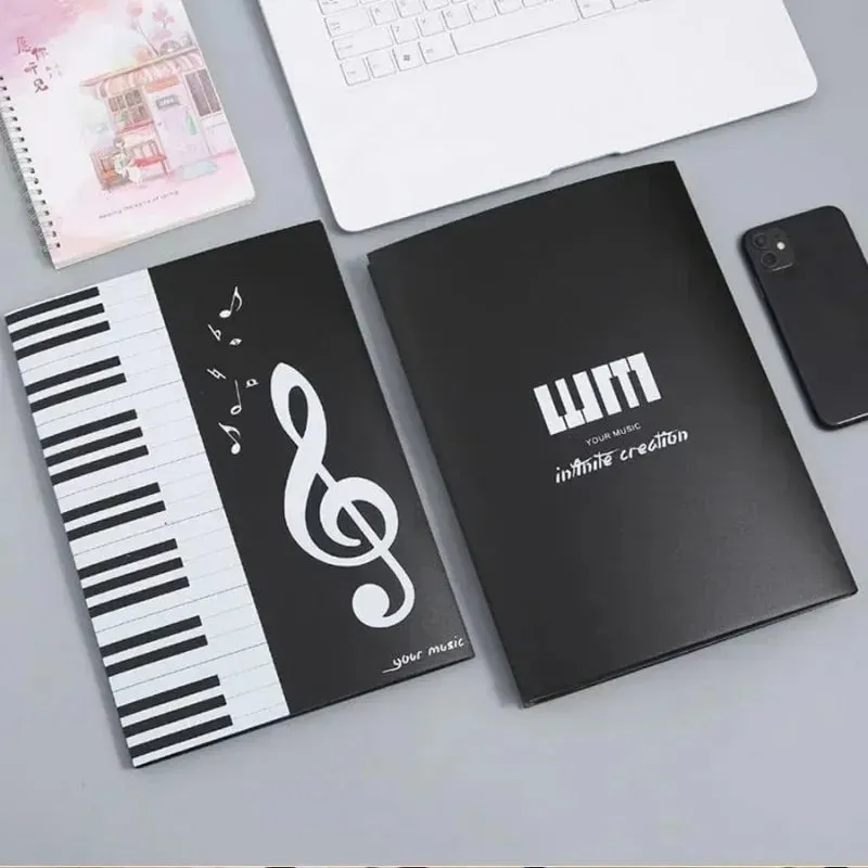 A4 Expandable Music Folder, 6-Pocket Sheet Music Organizer for Piano Scores and Writing Modifications