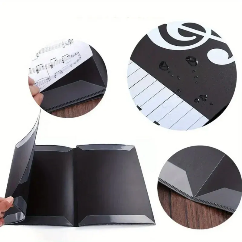 A4 Expandable Music Folder, 6-Pocket Sheet Music Organizer for Piano Scores and Writing Modifications