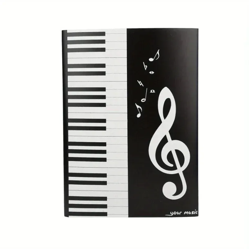 A4 Expandable Music Folder, 6-Pocket Sheet Music Organizer for Piano Scores and Writing Modifications