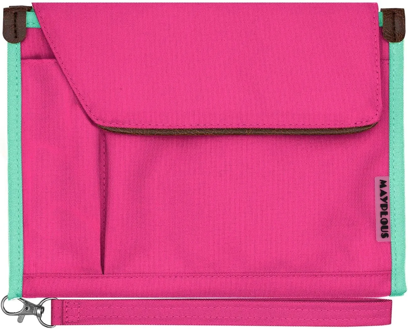 A5 Conference Folder Business Organiser Bag Notepad Carrying Case Document Case A5 Portfolio Organiser Portfolio Binder with Zip (Rose Red)