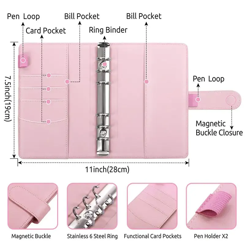 A6 Leather Budget Binder