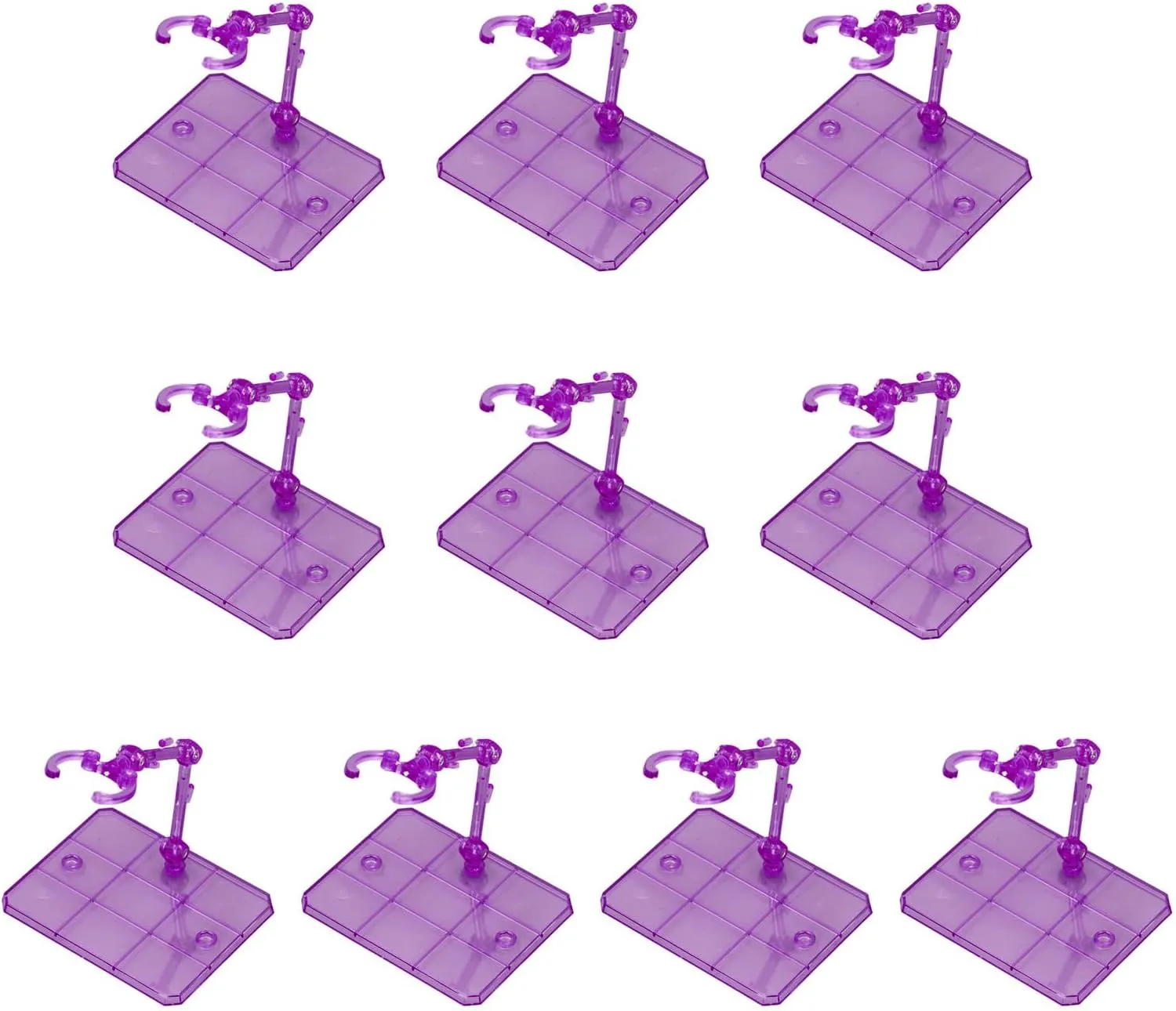 Action Figure Stand,10 Sets Figure Holder Display Plastic Figure Stand For 6 Inch Dollswith Mounting Accessories Adjustable Action Figure Display Stands Kit for Home Decor