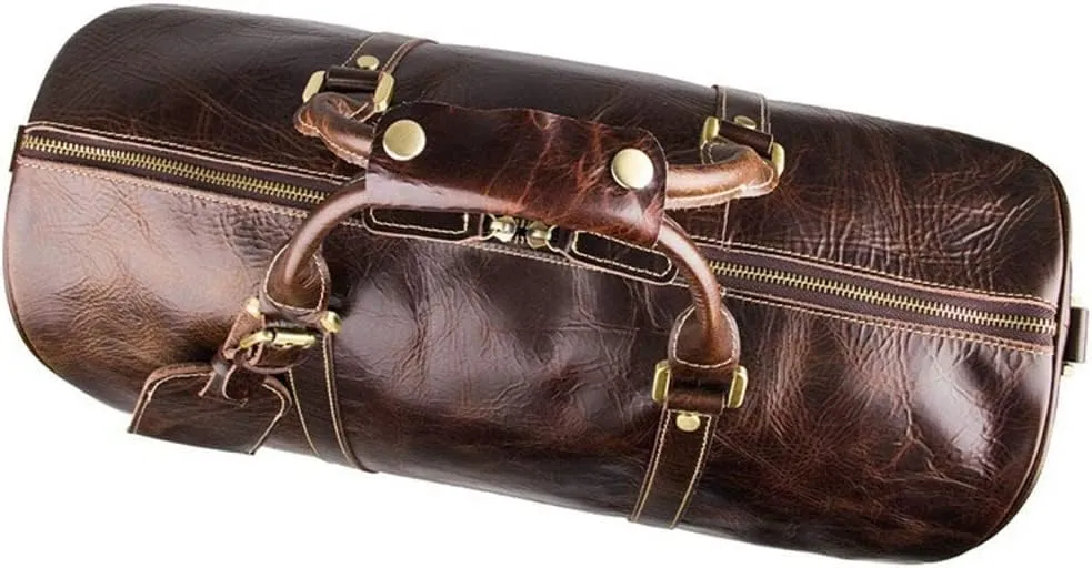 Adult Wheeled Travel Duffel Bag Leather Luggage Rolling Suitcase Journey Overnight Weekender Tote Handbag Sports Overnight Gym Luggage Weekend Tote Ba