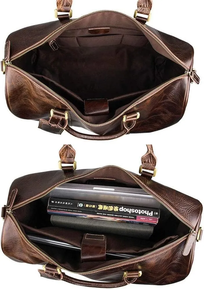Adult Wheeled Travel Duffel Bag Leather Luggage Rolling Suitcase Journey Overnight Weekender Tote Handbag Sports Overnight Gym Luggage Weekend Tote Ba