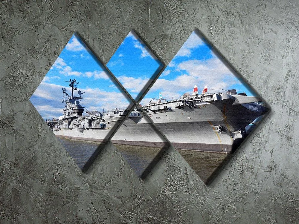 aircraft carriers built during World War II 4 Square Multi Panel Canvas