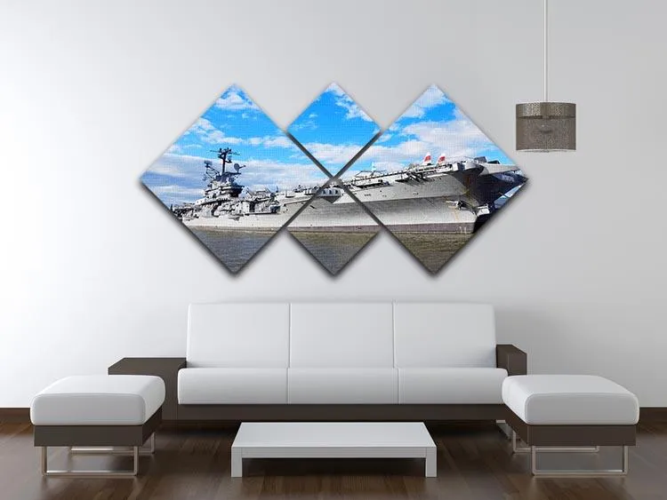 aircraft carriers built during World War II 4 Square Multi Panel Canvas