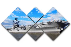 aircraft carriers built during World War II 4 Square Multi Panel Canvas