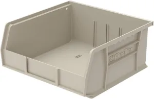 Akro-Mils 30235 AkroBins Plastic Storage Bins, Space-Saving Stackable Bins for Garage, Pantry, Craft Organization, 11-Inch x 11-Inch x 5-Inch, Stone, 6-Pack