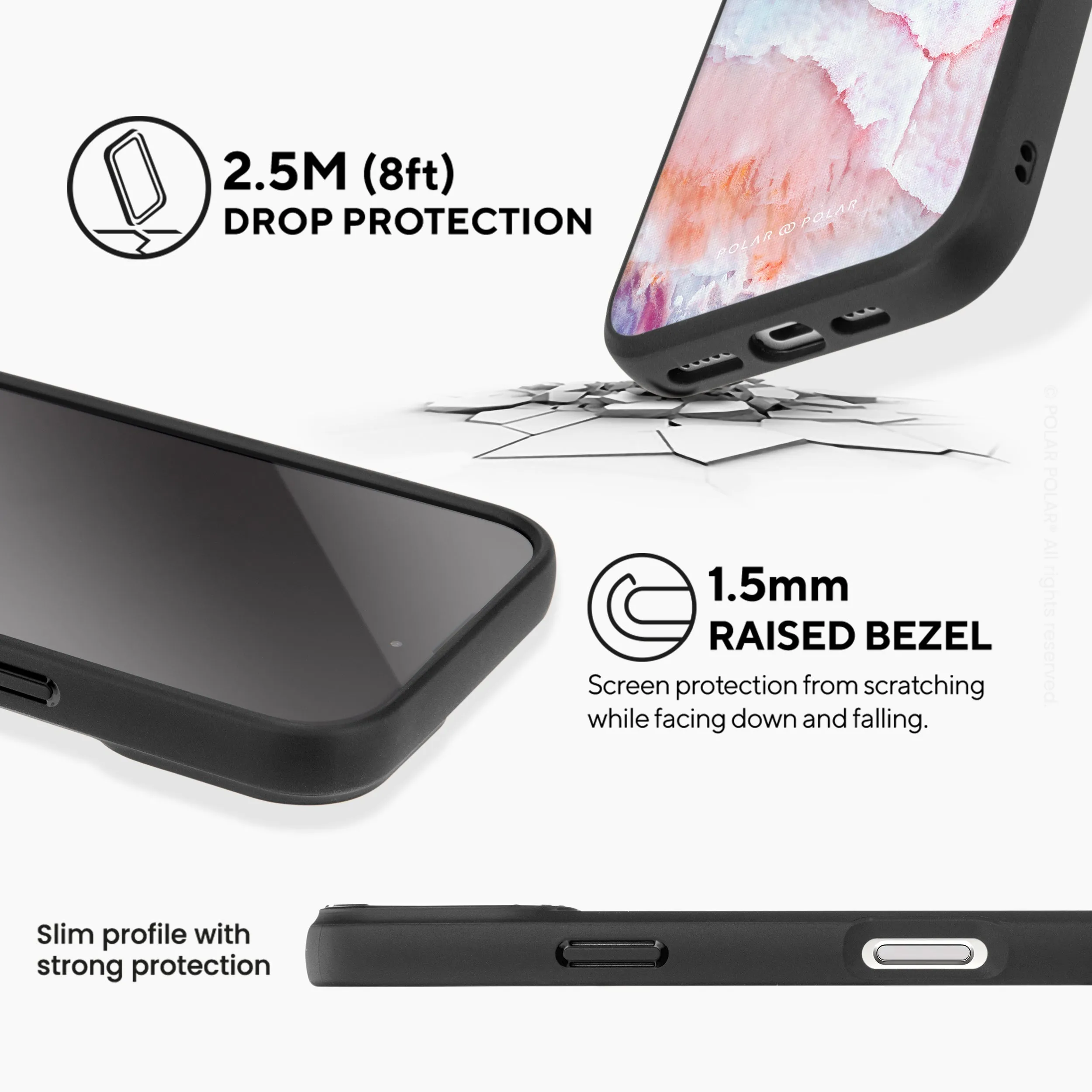 Almond Coast - iPhone 16 Pro Frosted Black Bumper MagSafe Case