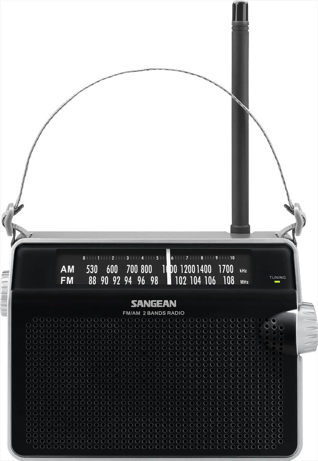 AM/FM Compact Analog Portable Radio (Black)