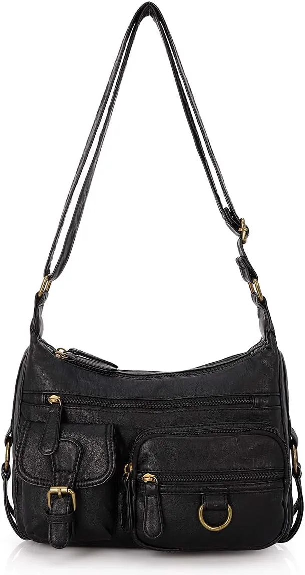 Angel Barcelo Cross body Shoulder Bag Women Soft PU Leather Purses and Handbags