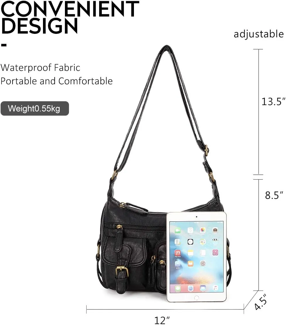 Angel Barcelo Cross body Shoulder Bag Women Soft PU Leather Purses and Handbags