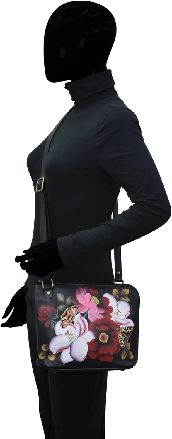 Anna by Anuschka Crossbody Organizer Bag - Genuine Leather
